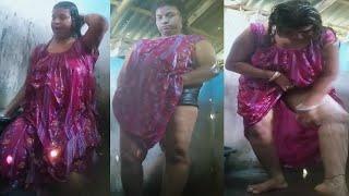 desi aunty open nighty  bathing vlog || bathing vlog 2024