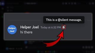 Send Silent Messages In Discord - NEW FEATURE