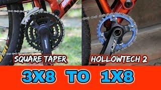 3X8 TO 1X8 MTB CONVERSION 3X TO 1X