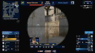 Богоподобный клатч 1 vs 4 от Simple в матче Na'Vi vs Liquid [IEM Katowice 2020 Quartefinals]