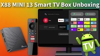 X88 Mini 13 Android TV 13 Unboxing and Test 2024