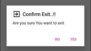 Exit app with dialog box Android Studio