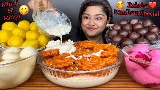 RAKHSHABANDHAN SPECIAL 2 KG IMARTI WITH RABDI, RASGULLA, KALA JAMUN, ROSE RASGULLA & RAJBHOG | ASMR