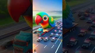  Evolution of Sigma : The parrot bird is going on the truck  MM MILKY  #cat #love #cute #shorts