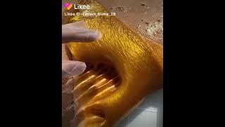 ЗОЛОТОЙ Слайм Асмр Залипательное видео/ASMR slime