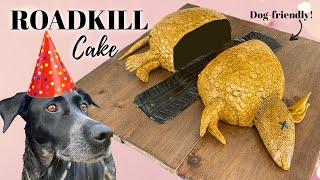 ROADKILL CAKE: Funny ARMADILLO Cake for Dog's Birthday!