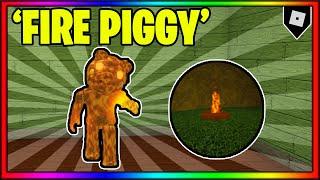 How to get the "FIRE PIGGY" BADGE + SKIN in INFECTED DEVELOPER'S PIGGY ROLEPLAY! || Roblox