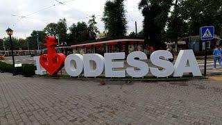 Railway station and bus station in Odessa