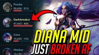 WILD RIFT DIANA MID IS BROKEN WATCH AND SEE WHY