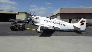 P-51 Reno Racer Voodoo pulled from Planes of Fame hangar - ready for Chino Airshow 2019