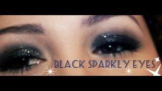 Black Sparkly Eye Look