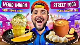 Eating INDIA’s Most Weird Street FOOD for 24 Hours !! *Maggi Mangoshake*