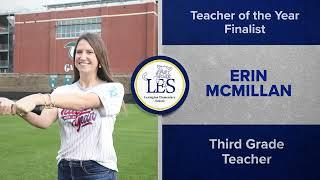 Teacher of the Year Finalist, Erin McMillan