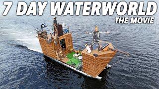 Building a Pirate Ship Pontoon and Surviving 7 Days The Movie | Waterworld 2.0 Survival Challenge