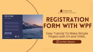 Build a Stunning Registration Form in WPF with Material Design Icons and C# | Step-by-Step Tutorial