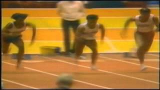 Alice Brown 60 yards indoors great sprint 1985!