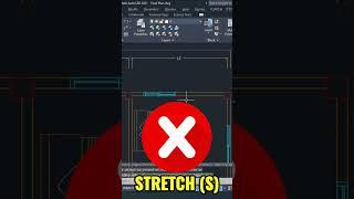 STRETCH Command in AutoCAD #autocad #engineering #autocaddrawing #coding #tutorial