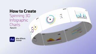 How to Create Spinning 3D Infographic Charts. Part 2/3. After Effects Tutorial.