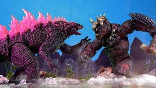 EVOLVED GODZILLA and KONG  vs BATTLE BEAST an epic battle stop motion