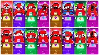 Alphabet Lore Tiles Hop MegaMix Red Colour & All Shapes  Alphabet Lore.  Who Is Best?  Tell We?