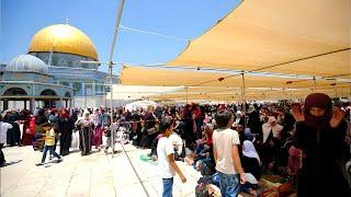 Al-AQSA Mosque Overflowing with Worshippers – Friday Prayers 2025