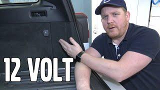 Installerar 12 volts uttag i bagageutrymmet på Volvo V70 2016