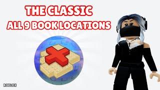 All 9 Book Locations | How To Get The Buried Treasure Badge in The Classic | Roblox