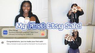 I Finally Got My First Sale On Etsy! | Crochet, Pack & Ship With Me | Olivia Is Crocheting