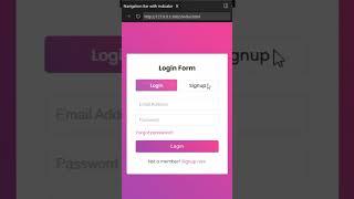 sliding signup & login form | using html css javascript  | Source Code On Pin Comment | #html #css