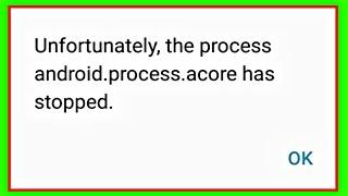 Unfortunately, the process android.process.acore has stopped | android.process.acore keeps stopping