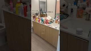 unpack & cleaning my new bathroom  #cleaning #unpacking #apartment #moving #organizing