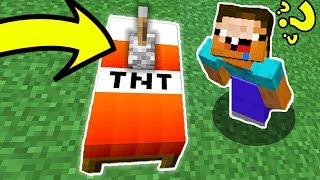 КРОВАТЬ ИЗ ТНТ В МАЙНКРАФТ ! ТОЛЬКО НУБ ВЗОРВЕТ ЕЁ !  ТРОЛЛИНГ В MINECRAFT | ЗАЩИТА НУБА | МУЛЬТИК