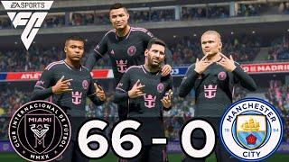 Messi, Ronaldo, Mbappé & Haaland All Stars Together | Inter Miami Vs Man City | FC24 PC Gameplay 4K