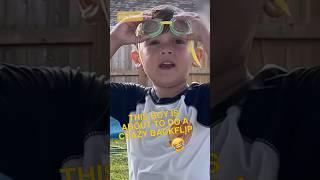 Little boy does CRAZY BACKFLIP! 