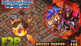 INSANE DUNGEON 7/10 | GRIZZLY REAPER | NO anubis - espirita | F2P [ CASTLE CLASH ]