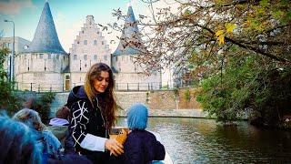 Ghent from the water in 4K. A boat trip on 08.10.2022.