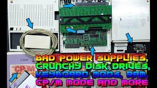 Apple IIc Z-RAM add-on, PAL colour modulator, crunchy disk drives, and a keyboard mod