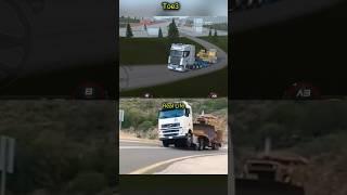 Toe3 vs Real life Uphill Struggling European Truck #toe3 #truckofeurope3 #shortsviral