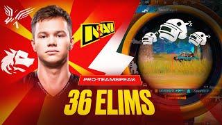 UNREAL TEAMSPEAK PRO-TEAMS | PMSL LOBBY 36 KILLS PUBG MOBILE ESPORTS | CLUTCH 1vs3