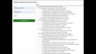 Generate Maven Dependency Tree Online