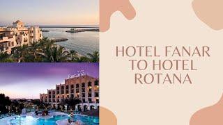 4K Walking Tour: Hotel Fanar to Hotel Rotana (including Rotana Beach)