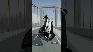 КАКАЯ МАШИНА СМОЖЕТ ПЕРЕЛЕТЕТЬ СЛОМАННЫЙ МОСТ в BeamNG Drive? Лада гранта, Бмв, Тесла #shorts