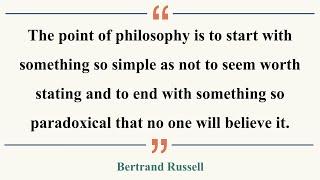 1分で味わう名言: The point of philosophy is... (Bertrand Russell)