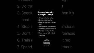 Become Mentally Strong in 7 Steps