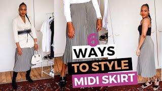 6 WAYS TO STYLE A PLEATED MIDI SKIRT | Queenteshna