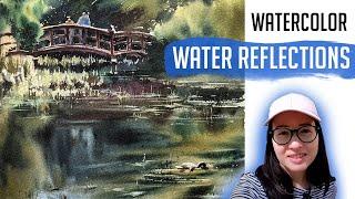 Paint water reflections in watercolor - Learning from plein-air mistakes