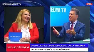 SN. MUSTAFA SARIGÜL TÜRKİYE DEĞİŞİM PARTİSİ GENEL BAŞKANI İSTANBUL MEDYA TV'DE GENÇLERLE BİRLİKTE.