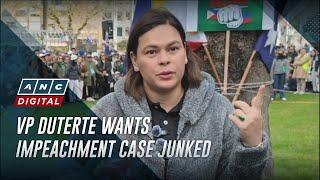 VP Sara submits response to impeachment summons, eyes case dismissal | ANC