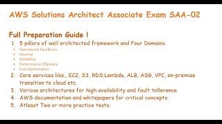 Certification Exam Preparation Guide : AWS Solutions Architect Associate(SAA-C02)