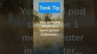 Your sand pad is crucial for a successful tank installation.  #water #tanks